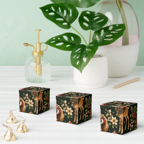 Luxury Vintage Christmas Holiday Pattern Classic Favor Boxes