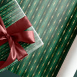 Luxury Vintage Dark Green gold stripes Gothic Wrapping Paper<br><div class="desc">Luxury Vintage Dark green gold stripes 
A classy idea for your gothic  vintage Christmas!!</div>