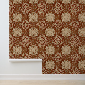 Luxury Vintage Oriental Islamic Geometric Sand Wallpaper