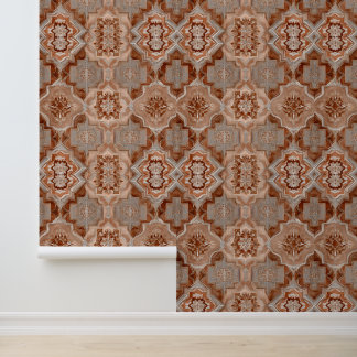 Luxury Vintage Oriental Islamic Geometric Sand Wallpaper