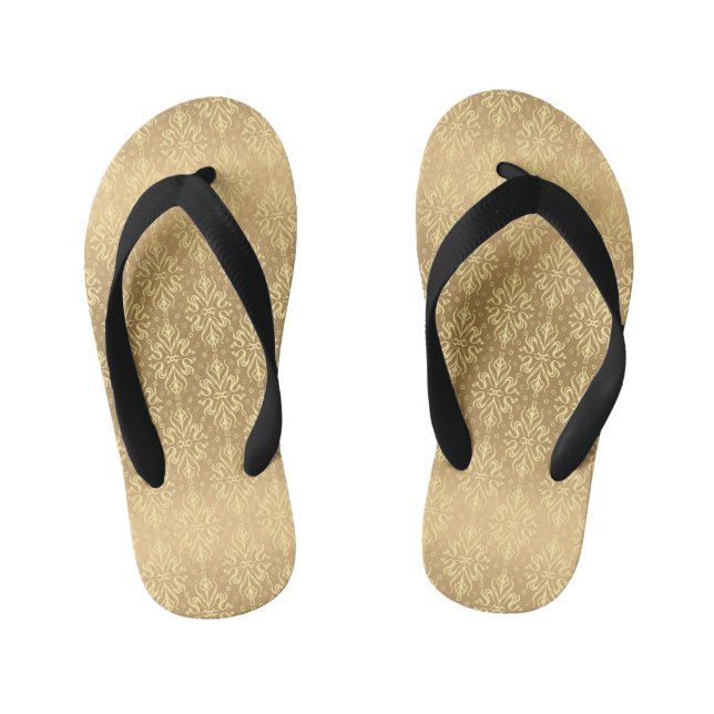 Luxury Vintage Pattern 2 Kid's Flip Flops (Footbed)