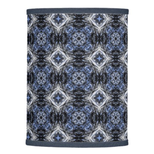 Luxury vintage pattern in blue white and black lamp shade