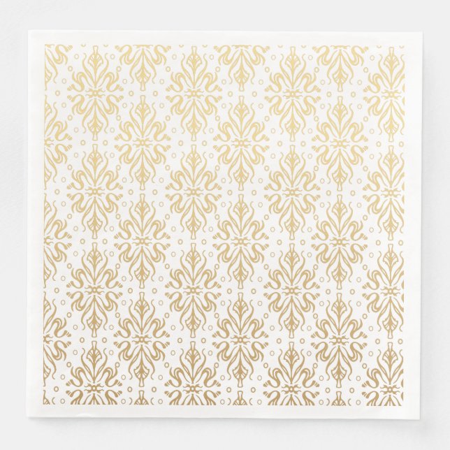 Luxury Vintage Pattern Paper Dinner Napkins (Front)