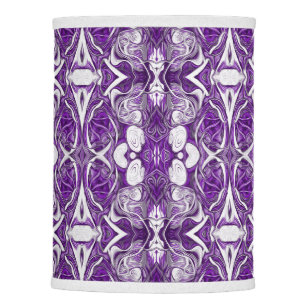 Luxury vintage pattern, purple and white lamp shade
