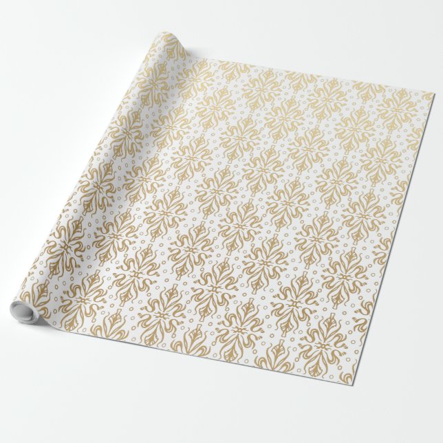 Luxury Vintage Pattern Wrapping Paper (Unrolled)