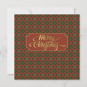 Luxury Vintage (Personalize) Flat Christmas Card