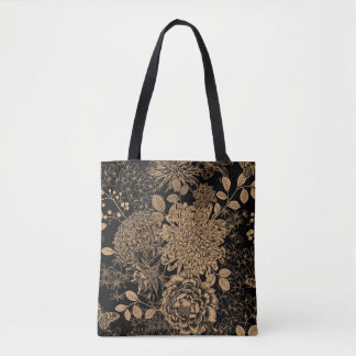 Luxury Vintage seamless pattern. Garden flowers ch Tote Bag