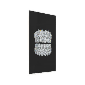 Luxury Wall Art Featuring a Diamond-Encrusted Smil