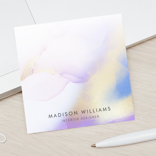 Luxury Watercolor Lilac Gold Custom Name Post_it Notes