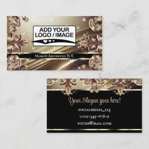 Luxury Wavy Deluxe Platinum Ombre Shimmer Colors Business Card