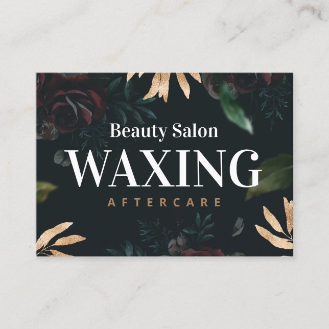 Luxury Waxing Aftercare Card (Front)
