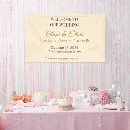 Luxury Wedding Banner | Elegant Reception Sign