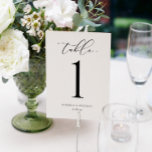Luxury Wedding Calligraphy Script Table Number<br><div class="desc">Luxury Wedding Table Numbers: These wedding table numbers feature elegant calligraphy for luxurious look. Change your names and wedding or event date at the bottom. What you change on one side will automatically change on the other.</div>