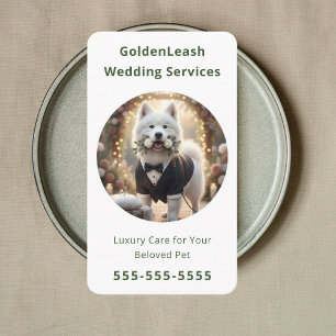 Luxury Wedding Dog Handler Wedding Pet Attendant Business Card