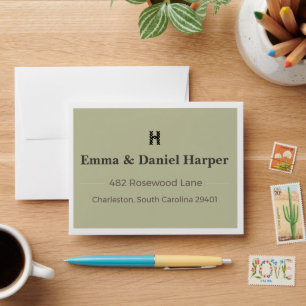 Luxury Wedding Envelope   Custom Return Address Envelope