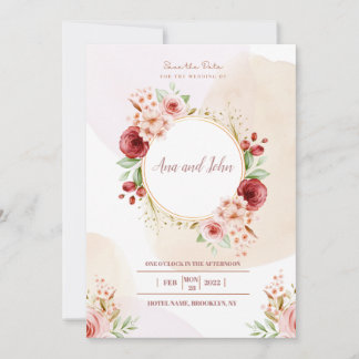 Luxury wedding invitation