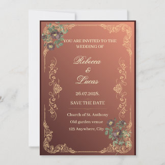 Luxury wedding invitation