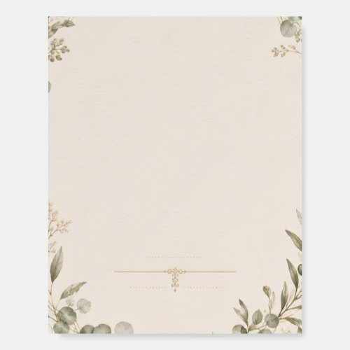 Luxury Wedding Invitation – Minimalist Ivory  Foam Board