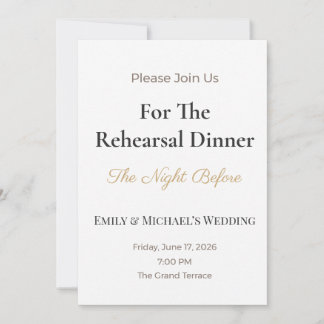 Luxury Wedding Invite | Custom Rehearsal Dinner