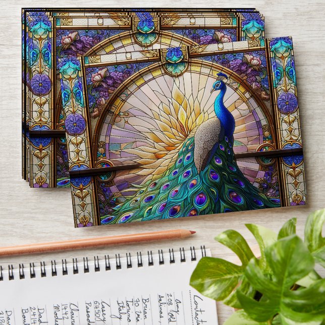 Luxury Wedding: Luxe Peacock Invitation Envelopes (Stacked)