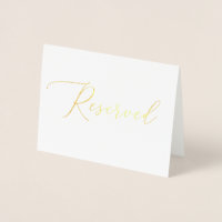 Luxury Wedding Minimalist Gold Reserved Sign