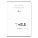 Luxury Wedding | Old Money Elegance Table Number