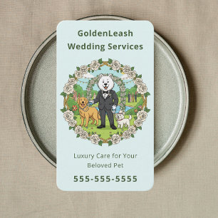 luxury wedding pet services Wedding Pet Attendant Business Card