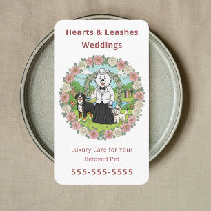 Luxury Wedding Pet Services Wedding Pet Attendant Business Card