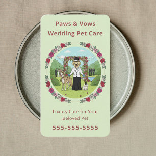Luxury Wedding Pet Sitter Wedding Pet Attendant Business Card