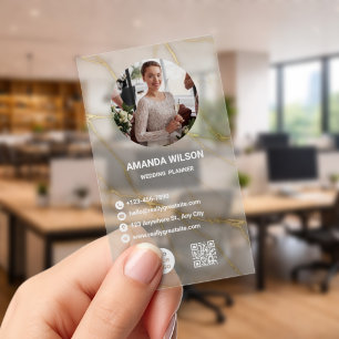 Luxury Wedding Planner Clear Business Cards
