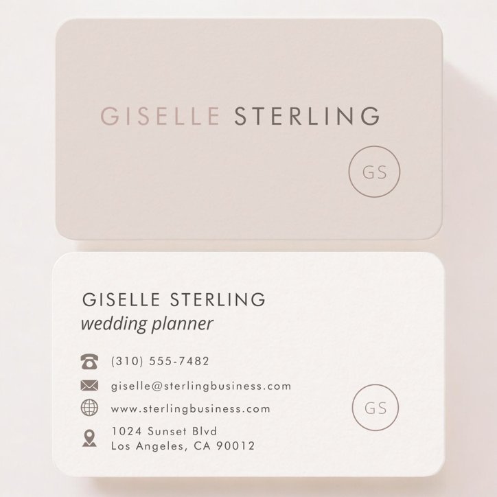 Luxury Wedding Planner Feminine Professional Business Card