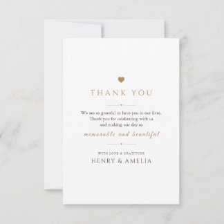 Luxury Wedding Thank You Photo Card