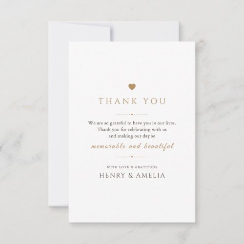 Luxury Wedding Thank You Photo Card