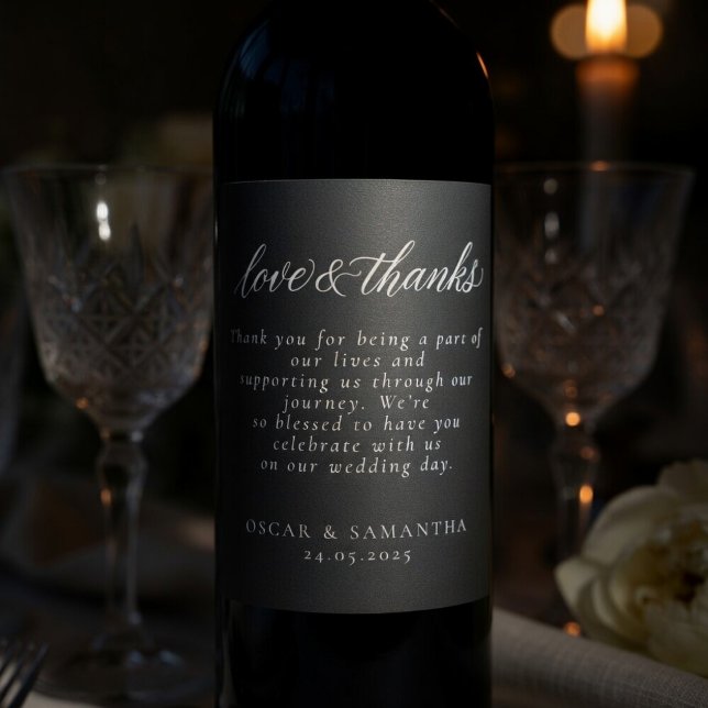 Luxury Wedding Wine Bottle Label | Personalized  (Creator Uploaded)