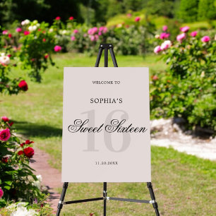 Luxury Welcome Sweet 16 Foam Board