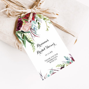 Luxury Whimsical Boho Floral Bridal Shower Gift Tags