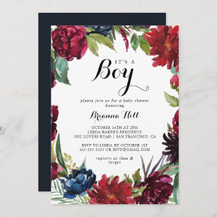Luxury Whimsical Boho It's A Boy Baby Shower Invitation