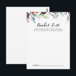 Luxury Whimsical Boho Wedding Bucket List Cards<br><div class="desc">These luxury whimsical boho wedding bucket list cards are the perfect activity for a rustic wedding reception or bridal shower. The design features multicolor rose and peony flowers with green foliage,  inspiring natural beauty.

Change the wording to suit any life event. Bucket list sign is sold separately.</div>