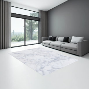 Luxury white and gray marble texture rug