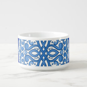 Luxury white-blue, Turkish ornament. Bowl