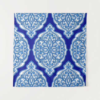 Luxury white-blue, Turkish ornament. Tapestry