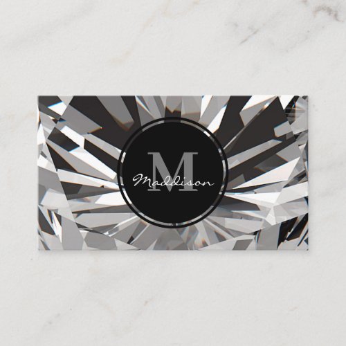 Luxury White Diamond Jewel Gem Design Business Card