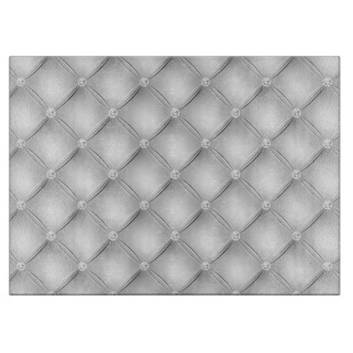 Luxury White Diamond Tufted Pattern Cutting Board