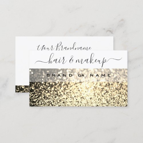 Luxury White Gold Sparkle Glitter Elegant Shimmery Business Card