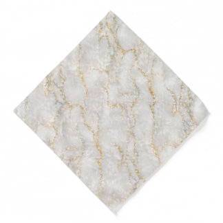 Luxury White Marble and Liquid Gold Veins Bandana