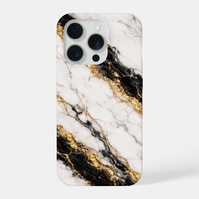 Luxury White Marble Gold Vein Phone Case (Back)