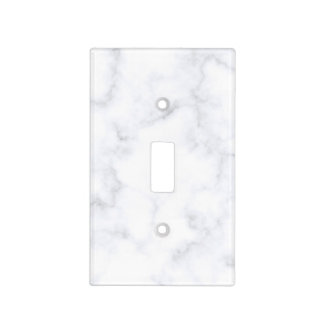 Luxury White Marble Modern Light Switch Cover