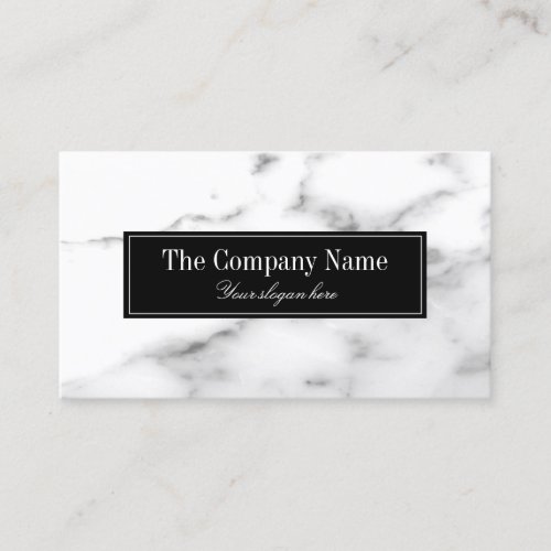 Luxury white marble stone business card template