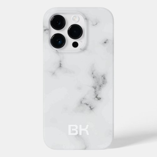 Luxury white marble texture Case_Mate iPhone 14 pro case