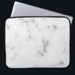Luxury white marble texture laptop sleeve<br><div class="desc">Image of a luxury white marble texture print. Simple and minimalistic design.</div>